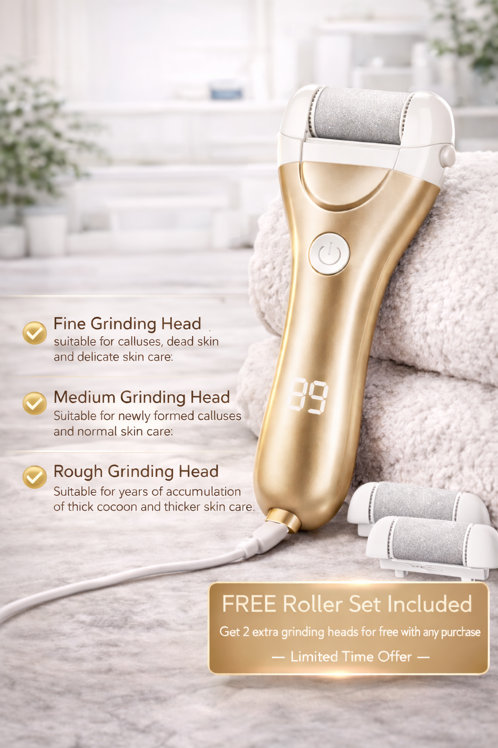 Soleva Electric Foot File – Professional Callus Remover